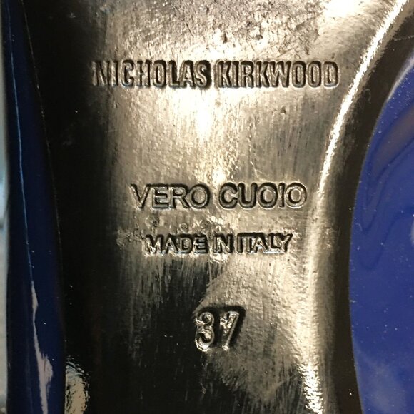 NICHOLAS KIRKWOOD "Beya" Blue Patent Leather Loafers **super rare patent color** - Picture 13 of 14